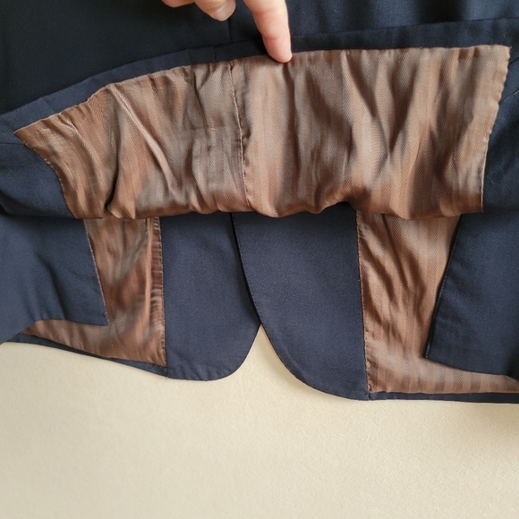 Baroni 100% Wool Super 150s Navy Blazer Size 50R - Picture 10 of 14